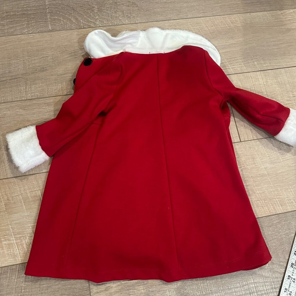 LILT 2T GIRLS RED & WHITE DRESS WITH PEA COAT CHRISTMAS - Picture 13 of 13